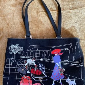 Villeroy & Boch “VB” Black & White Graphic Canvas Tote; Bellboy, Women & Dog